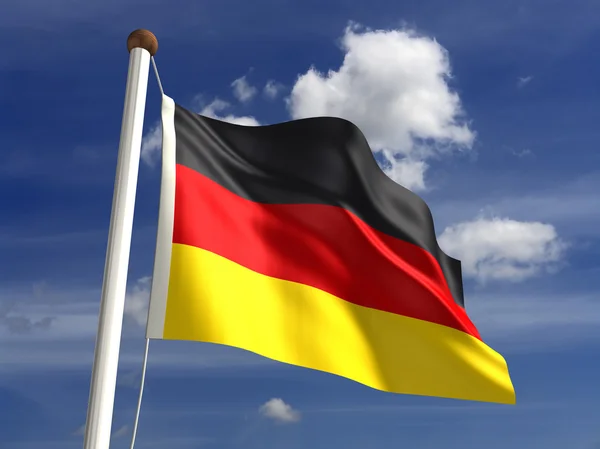 Tyskland flagga (med urklippsbana) — Stockfoto