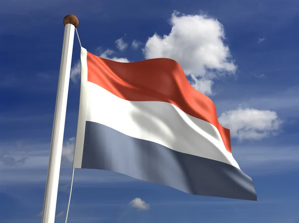Bandeira dos Países Baixos (com caminho de recorte ) — Fotografia de Stock