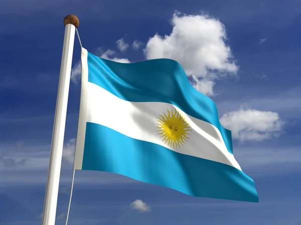Прапор Аргентини (з відсічним контуром) — стокове фото