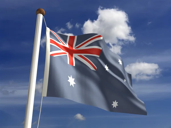 Прапор Австралії (з відсічним контуром) — стокове фото