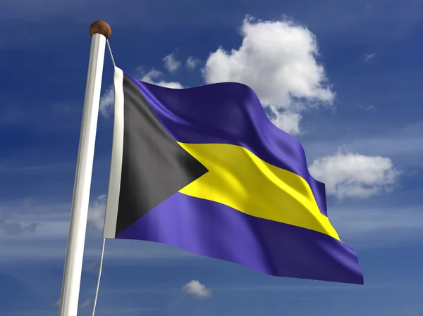 Bahamalar bayrağı (ile kırpma yolu) — Stok fotoğraf