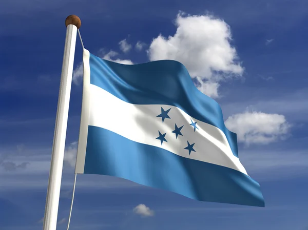Vlajky Honduras (s ořezovou cestou) — Stock fotografie