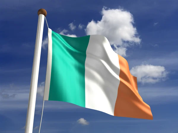 Флаг Ирландии (с вырезанием пути ) — стоковое фото