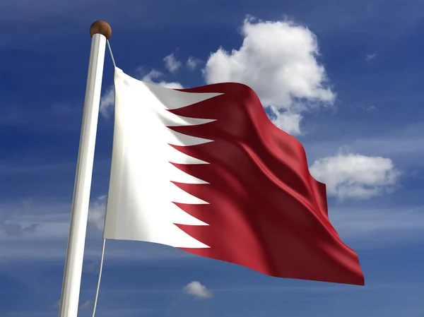 Qatar flag (with clipping path) — Stock Photo, Image