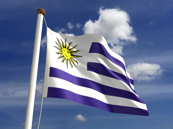 Uruguay flag (with clipping path) — Stock Photo, Image