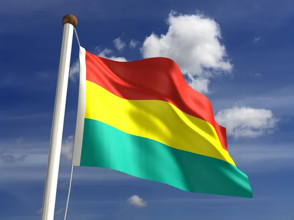 Vlajky Bolívie (s ořezovou cestou) — Stock fotografie