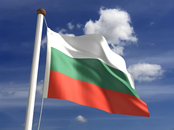 Прапор Болгарії (з відсічним контуром) — стокове фото