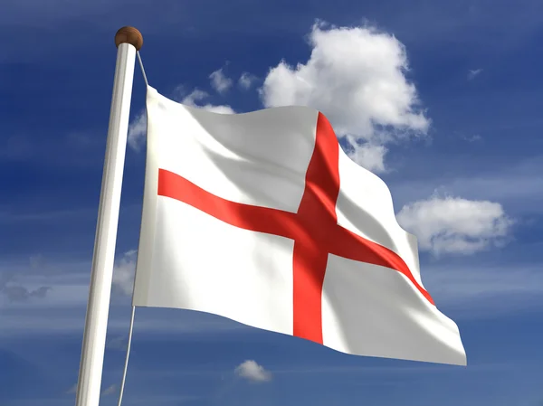 Vlajka Anglie (s ořezovou cestou) — Stock fotografie