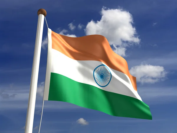Bandiera India (con percorso di ritaglio ) — Foto Stock