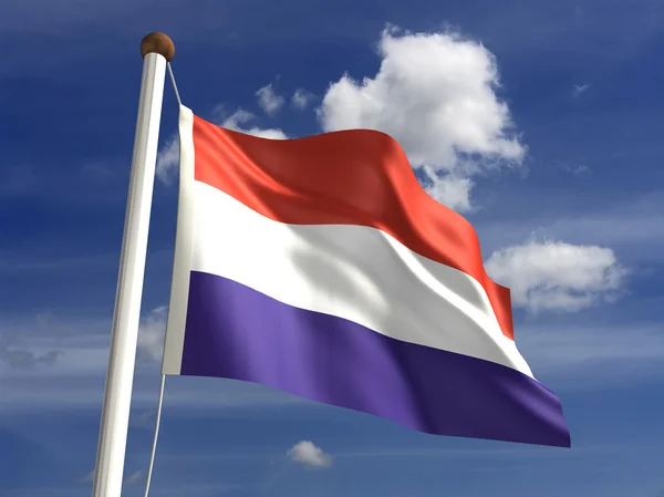Bandeira do Luxemburgo (com caminho de recorte ) — Fotografia de Stock