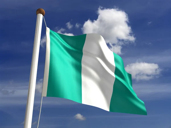 Nigeria flag (with clipping path) — Stock Photo, Image