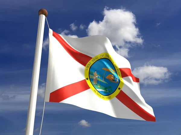 Florida flag (with clipping path) — Stock Photo, Image