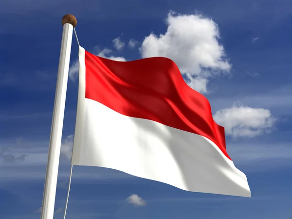 Flaga Indonezji (ze ścieżką przycinającą) — Zdjęcie stockowe