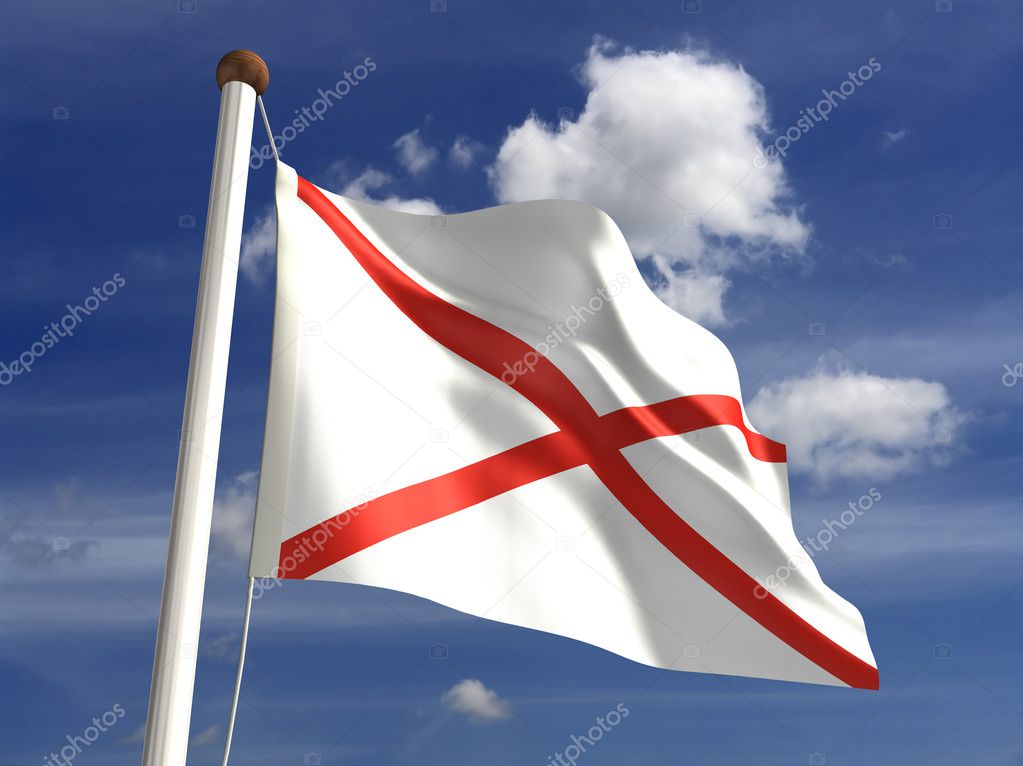 Alabama flag (with clipping path)
