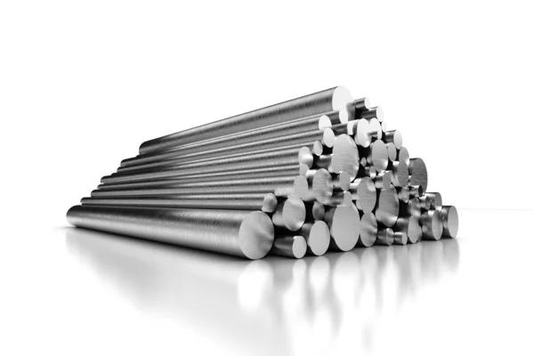 Pila di tubi in acciaio — Foto Stock