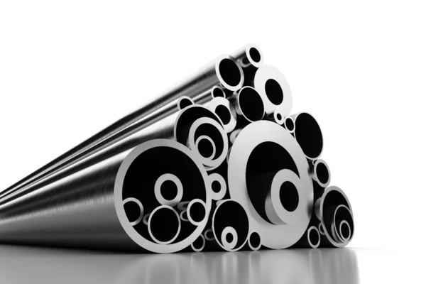 Stack of Steel Pipes — Stock Photo, Image