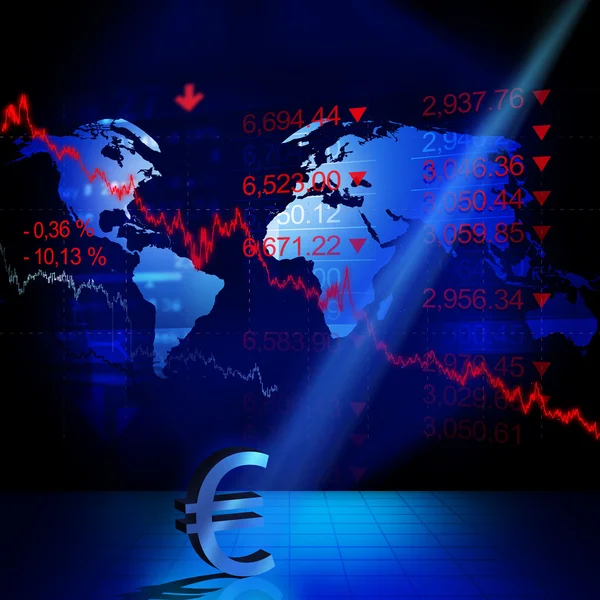 Концепция экономического кризиса Европы (и евро) . — стоковое фото