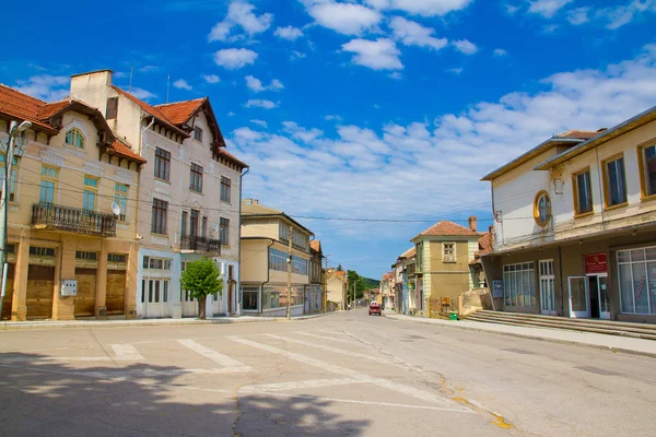 Empty central square of a little province town — Stock Photo, Image