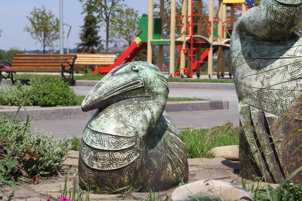 Heron Taş heykeller — Stok fotoğraf