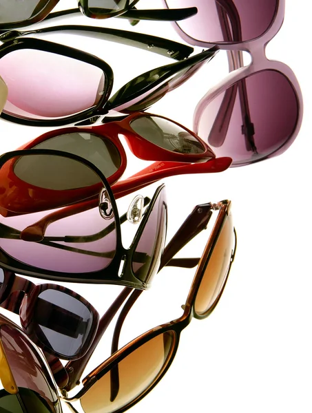 Assorted styles of tinted sunglasses