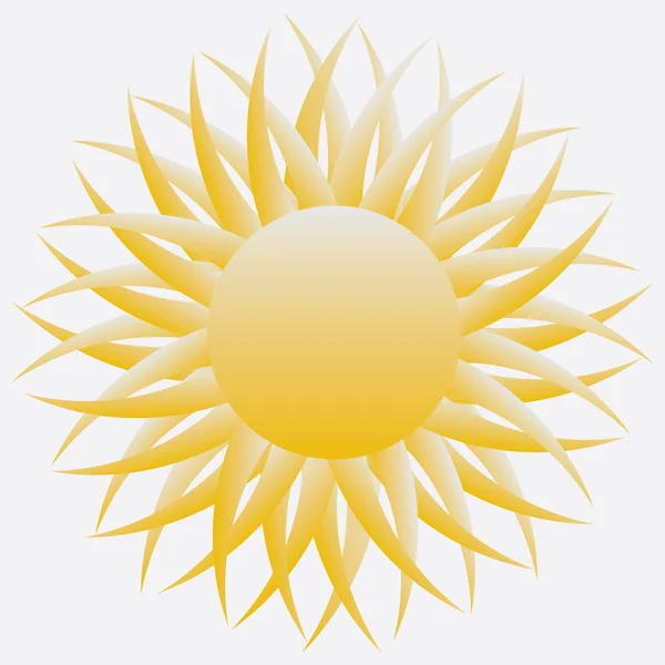 Ήλιος που απομονώνονται σε λευκό — Διανυσματικό Αρχείο