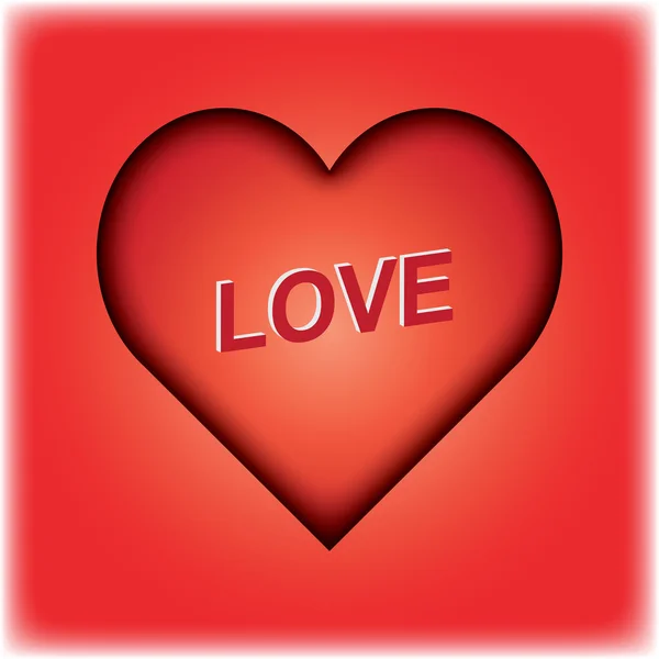 Καρδιά Γουίτ 3d αγάπη εγγράφως — Διανυσματικό Αρχείο