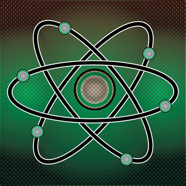 Vector futurista átomo de fondo — Archivo Imágenes Vectoriales