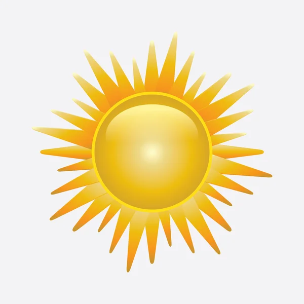 Шинное солнце, изолированное от белого — стоковый вектор