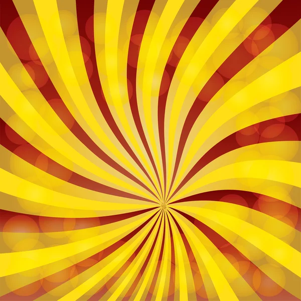 Gele en rode achtergrond stralen — Stockvector