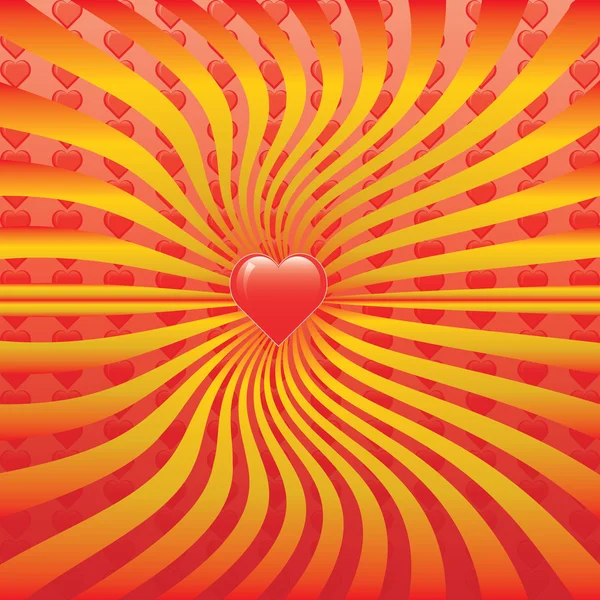 Coeur isolé vecteur — Image vectorielle
