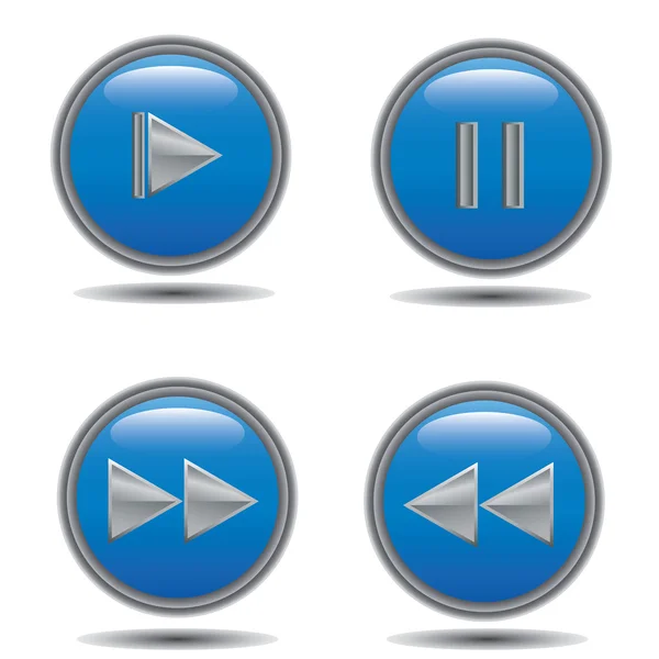 Stock vector Media player buttons