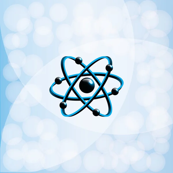 Molecule illustration over blue background — Stock Vector