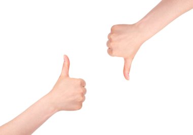 Thumbs up/Thumbs down clipart