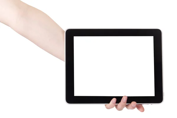 Hand som håller digital tablet — Stockfoto