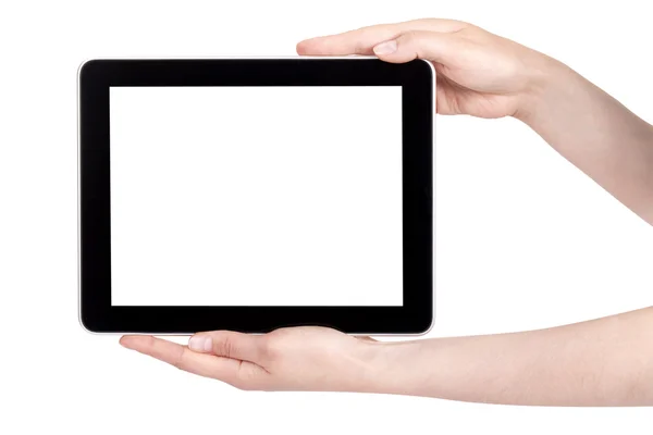 Hand Holding Digital Tablet — Stock Photo, Image