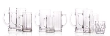 Empty beer Glass series isolated clipart