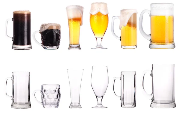 Beer glasses. Part of a collection of glasses and drinks — Stock Photo, Image