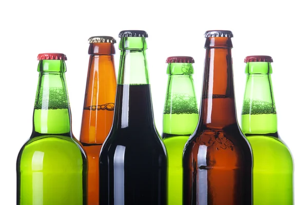 Frosty bottles of beer — Stock Photo, Image