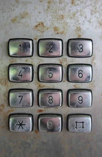 Stock image Old phone keypad numbers