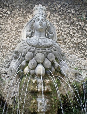 Goddess diana fountain - many breasts goddess Artemis clipart