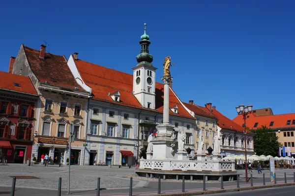 Maribor town main square — Stock Photo, Image