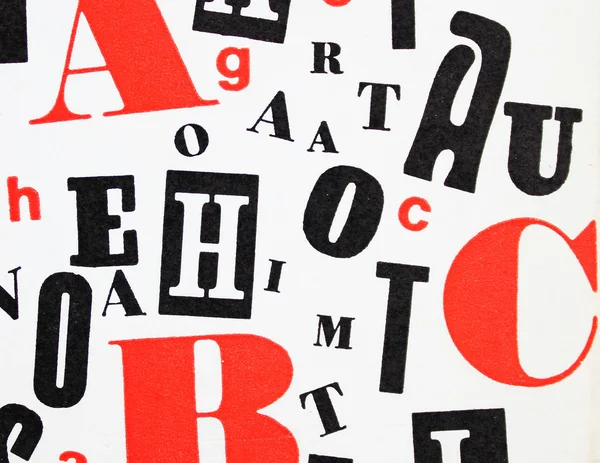 Branco preto vermelho - mistura de letras Imagens De Bancos De Imagens