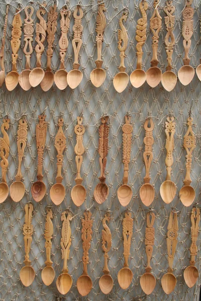 stock image Collection of wooden spoons