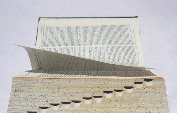 Open book - typwriter view — Stock Photo, Image