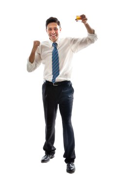 Businessman celebration 2 clipart