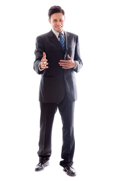 Young Businessman greeting — Stock Photo, Image