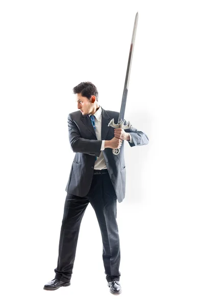 stock image Businessman with sword 2