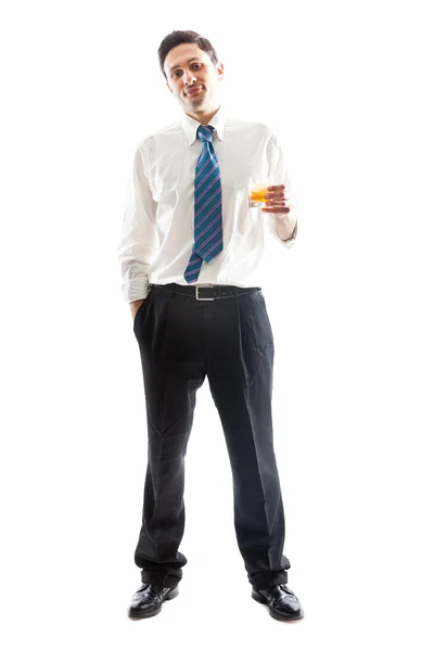 Biznesmen z whisky — Zdjęcie stockowe