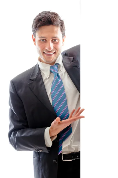 Бізнесмен і рекламний щит 3 — стокове фото