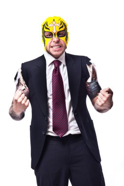 Wrestler Businessman 2 clipart